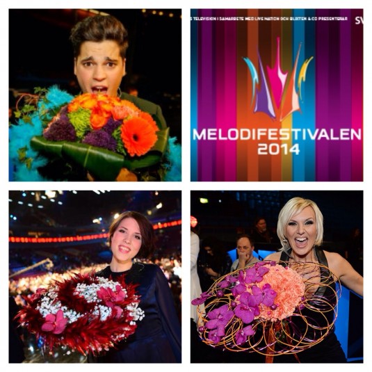 Melodifestivalen Sanna Nielsen, Oscar Zia, Ellen Benediktson